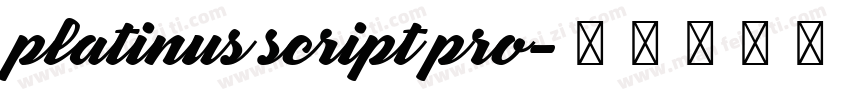 platinus script pro字体转换